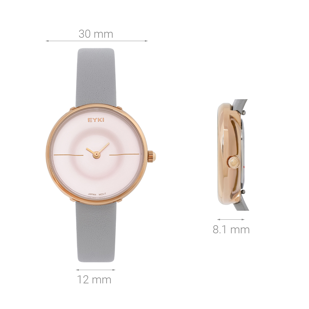Đồng hồ EYKI 30 mm Nữ EYL005-01 Màu Xám