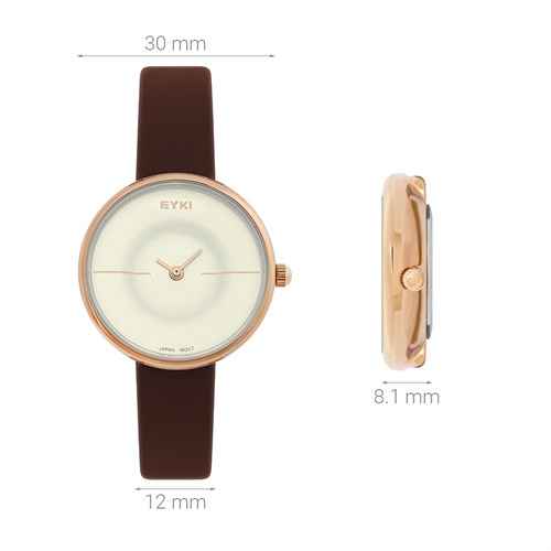 Đồng hồ EYKI 30 mm Nữ EYL005-02 Màu Nâu