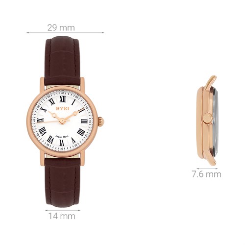 Đồng hồ EYKI 29 mm Nữ EYC009-02 Màu Nâu