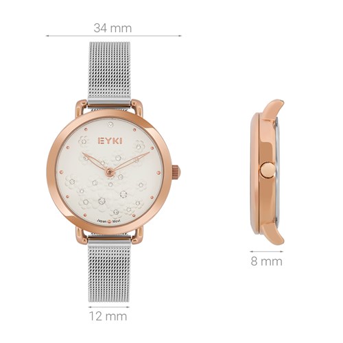 Đồng hồ EYKI 34 mm Nữ EYS005-01 Màu Bạc