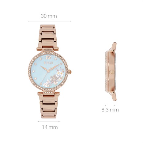 Đồng hồ EYKI 30 mm Nữ EYS008-04 Màu Vàng Hồng