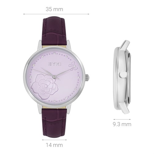 Đồng hồ EYKI 35 mm Nữ EYL013-01 Màu Tím