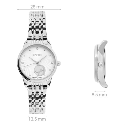 Đồng hồ EYKI 28 mm Nữ EYS013-02 Màu Bạc