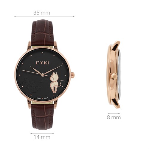 Đồng hồ EYKI 35 mm Nữ EYL024-01 Màu Nâu