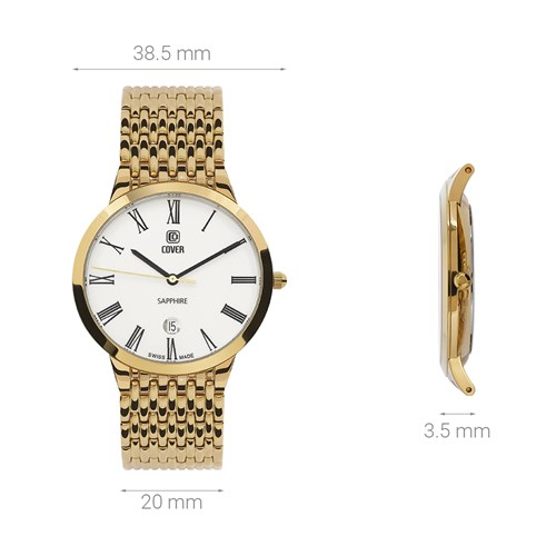 Đồng hồ Cover 38.5 mm Nam CO123.09 Màu Vàng