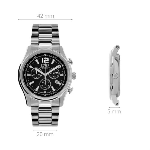 Đồng hồ Cover 42 mm Nam CO135.01 Màu Bạc