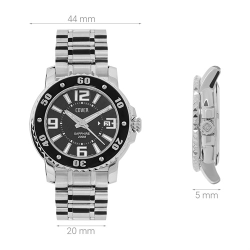 Đồng hồ Cover 44 mm Nam CO145.01 Màu Bạc