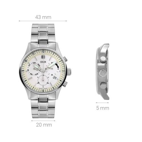 Đồng hồ Cover 43 mm Nam CO181.02 Màu Bạc
