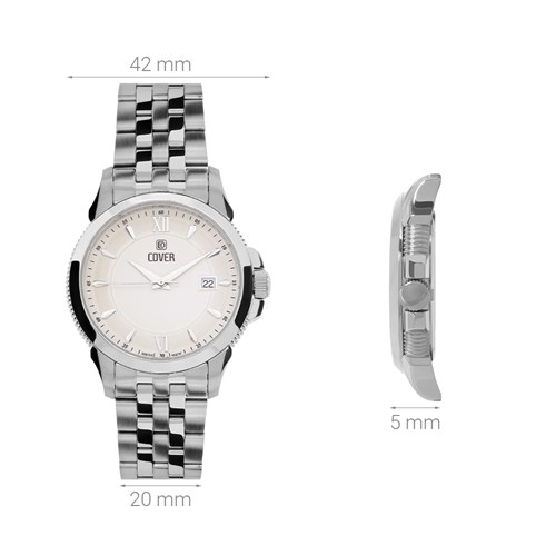 Đồng hồ Cover 42 mm Nam CO189.02 Màu Bạc