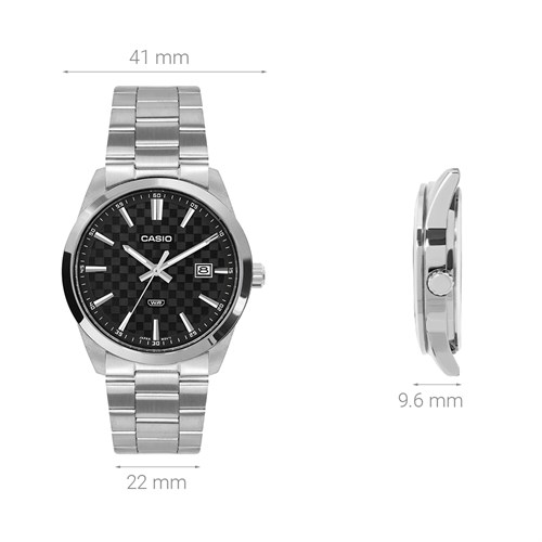 Đồng hồ Casio 41 mm Nam MTP-VD03D-1AUDF Màu Bạc