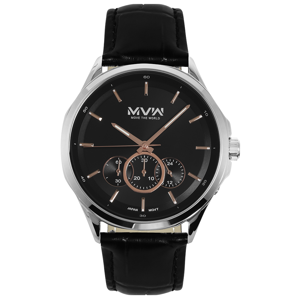 Đồng hồ MVW Sport 43 mm Nam ML074-01 Màu Đen