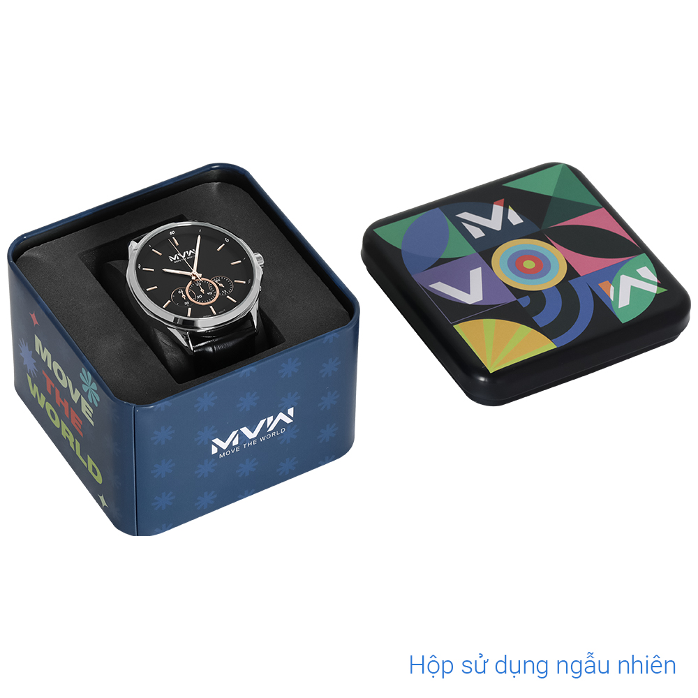Đồng hồ MVW Sport 43 mm Nam ML074-01 Màu Đen