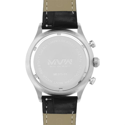 Đồng hồ MVW Sport 43 mm Nam ML075-01 Màu Đen