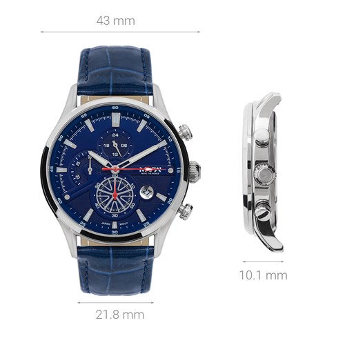 Đồng hồ MVW Sport 43 mm Nam ML075-03 Màu Xanh