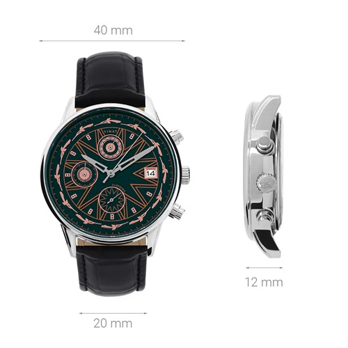 Đồng hồ ViWat Tinh Hoa 40 mm Nam V9.W1029A Màu Đen