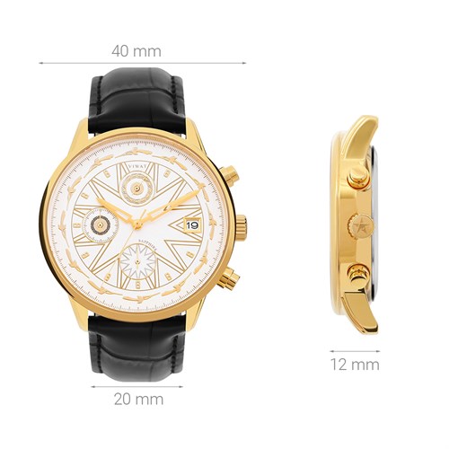 Đồng hồ ViWat Tinh Hoa 40 mm Nam V9.W1059A Màu Đen