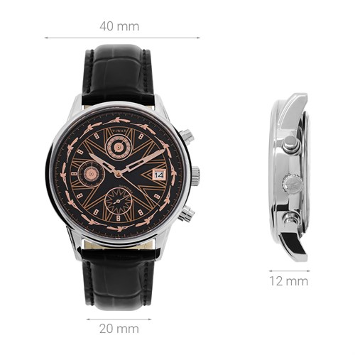 Đồng hồ ViWat Tinh Hoa 40 mm Nam V9.W1079A Màu Đen