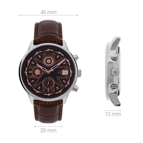 Đồng hồ ViWat Tinh Hoa 40 mm Nam V9.W1079B Màu Nâu