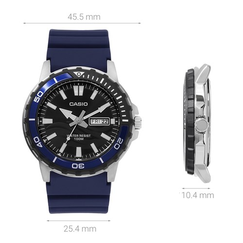 Đồng hồ Casio 45.5 mm Nam MTD-125-2AVDF Màu Xanh Dương