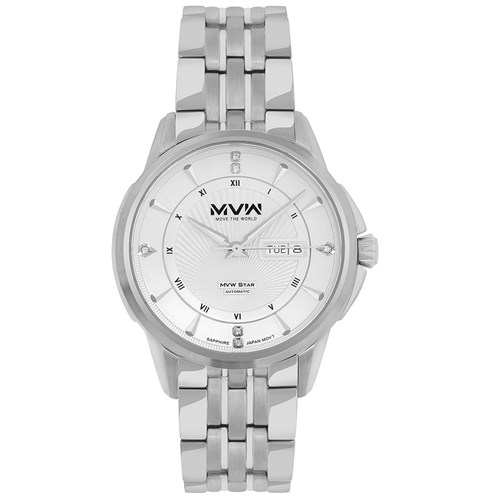 Đồng hồ MVW Star 41 mm Nam MSA001-01N Màu Bạc