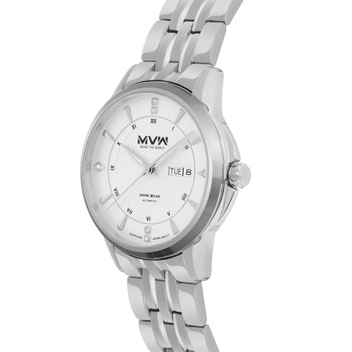 Đồng hồ MVW Star 41 mm Nam MSA001-01N Màu Bạc