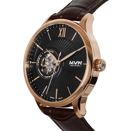 Đồng hồ MVW Star 42 mm Nam MLA005-01N Màu Nâu