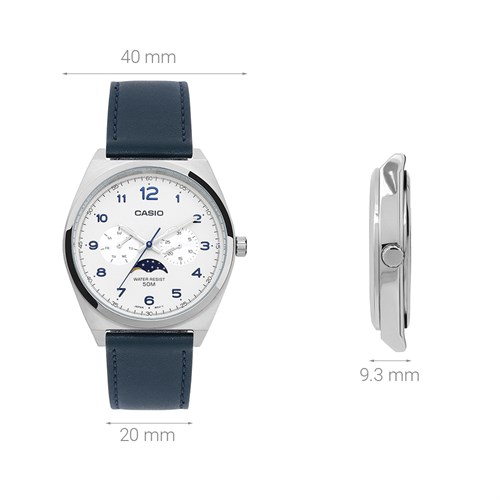 Đồng hồ Casio 40 mm Nam MTP-M300L-7AVDF Màu Xanh Dương