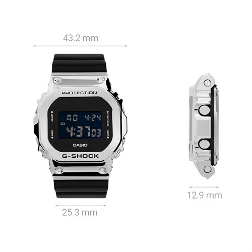 Đồng hồ G-SHOCK 5600 43.2 mm Nam GM-5600-1DR Màu Đen