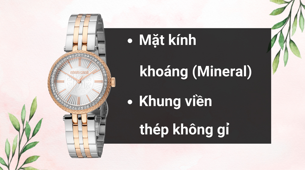 Chất liệu mặt kính và khung viền của mẫu đồng hồ Chất liệu mặt kính và khung viền của mẫu đồng hồ