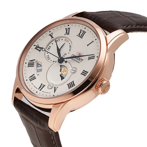 Đồng hồ Orient Sun & Moon 42.5 mm Nam RA-AK0007S10B Màu Nâu