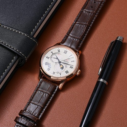 Đồng hồ Orient Sun & Moon 42.5 mm Nam RA-AK0007S10B Màu Nâu