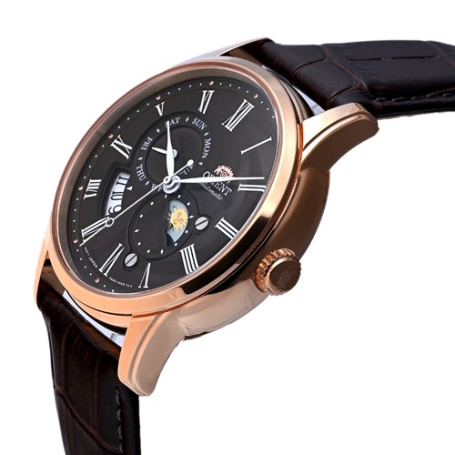 Đồng hồ Orient Sun & Moon 42.5 mm Nam RA-AK0009T10B Màu Nâu