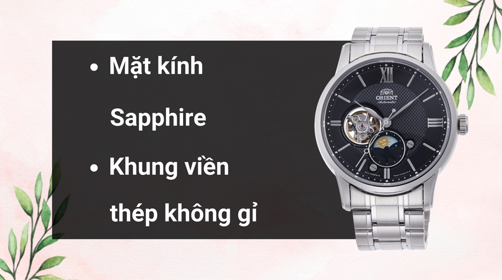 Chất liệu mặt kính và khung viền của mẫu đồng hồ Chất liệu mặt kính và khung viền của mẫu đồng hồ