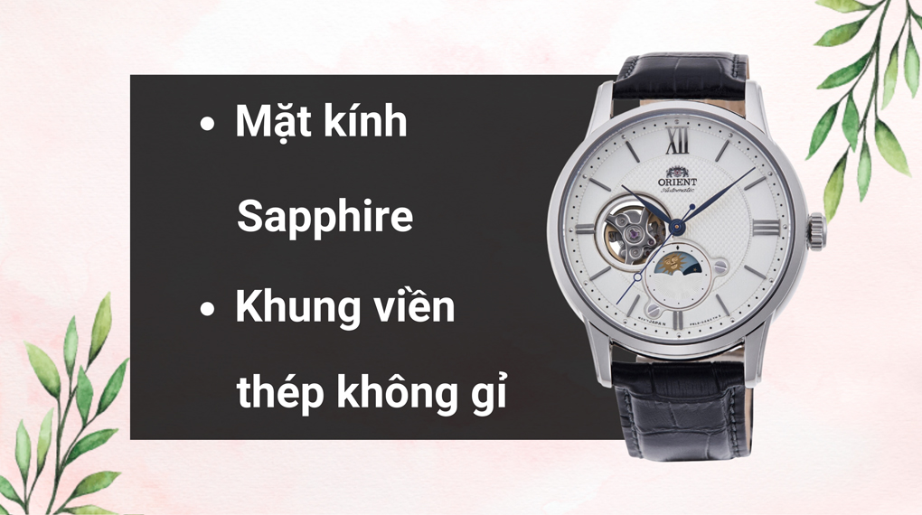 Chất liệu mặt kính và khung viền của mẫu đồng hồ Chất liệu mặt kính và khung viền của mẫu đồng hồ