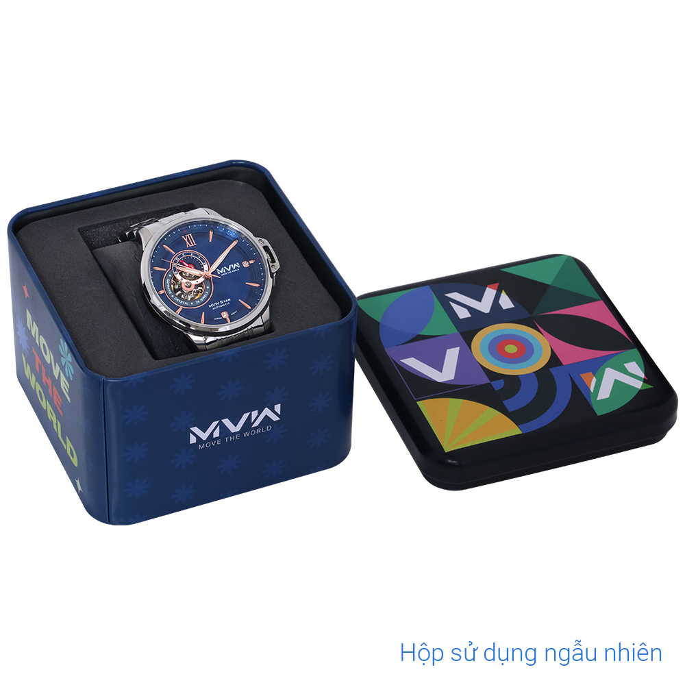 Đồng hồ MVW Star 41 mm Nam MSA003-03N Màu Bạc
