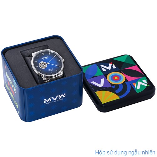 Đồng hồ MVW Star 43 mm Nam MSA002-01N Màu Bạc