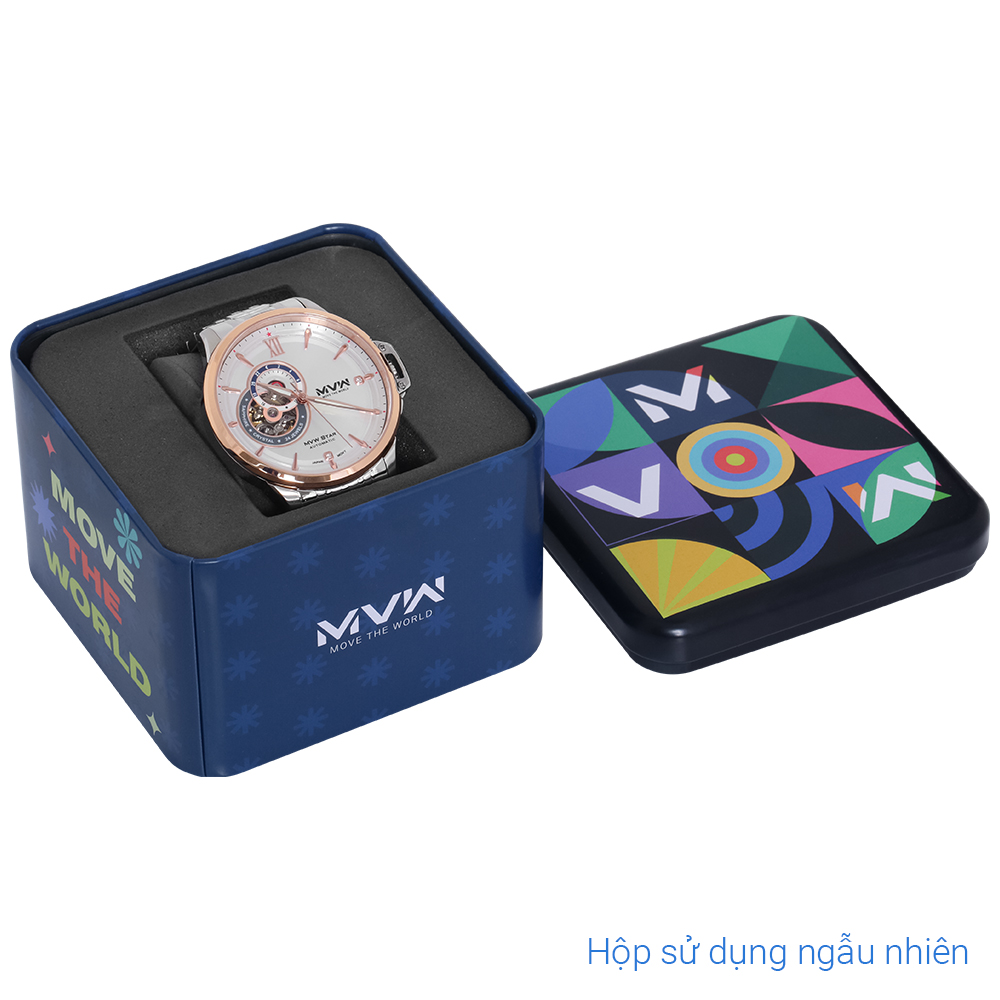 Đồng hồ MVW Star 41.5 mm Nam MSA003-01N Màu Bạc