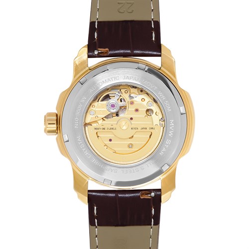 Đồng hồ MVW Star 40 mm Nam MLA006-01N Màu Nâu