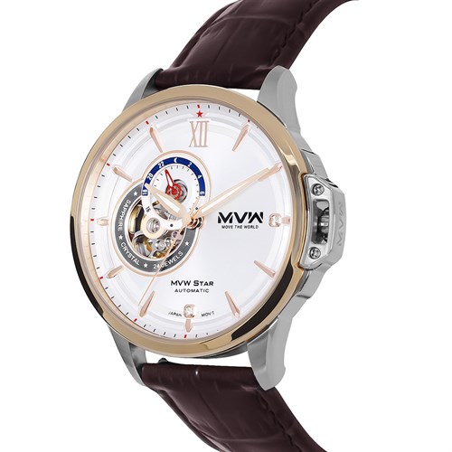 Đồng hồ MVW Star 41.5 mm Nam MLA004-02N Màu Nâu