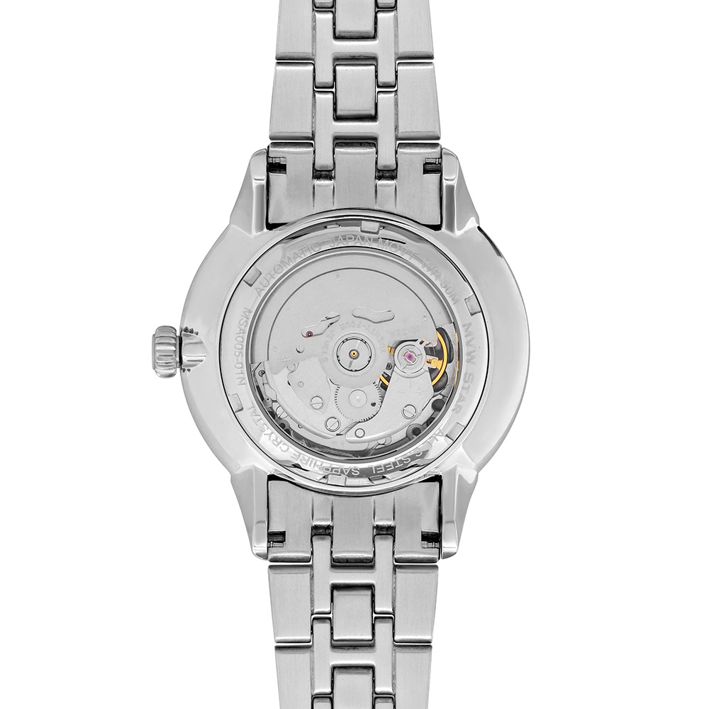 Đồng hồ MVW Star 43 mm Nam MSA005-01N Màu Bạc