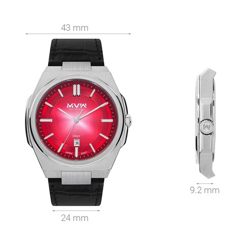 Đồng hồ MVW Glory 43 mm Nam ML079-01 Màu Đen