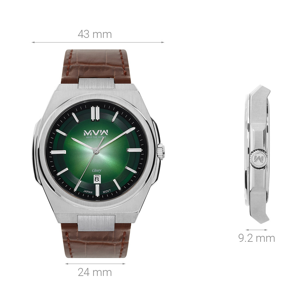 Đồng hồ MVW Glory 43 mm Nam ML079-02 Màu Nâu
