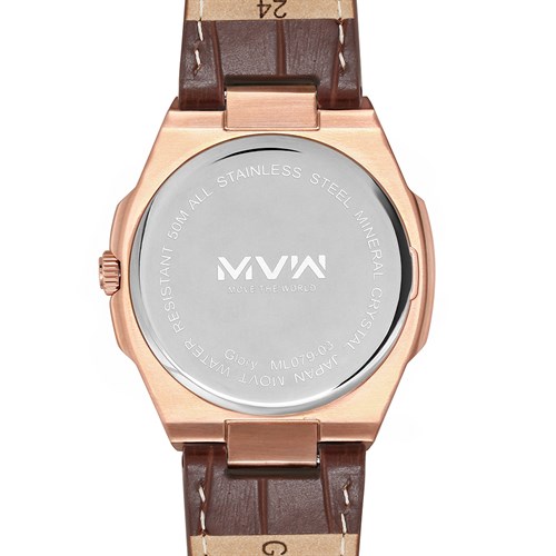 Đồng hồ MVW Glory 43 mm Nam ML079-03 Màu Nâu