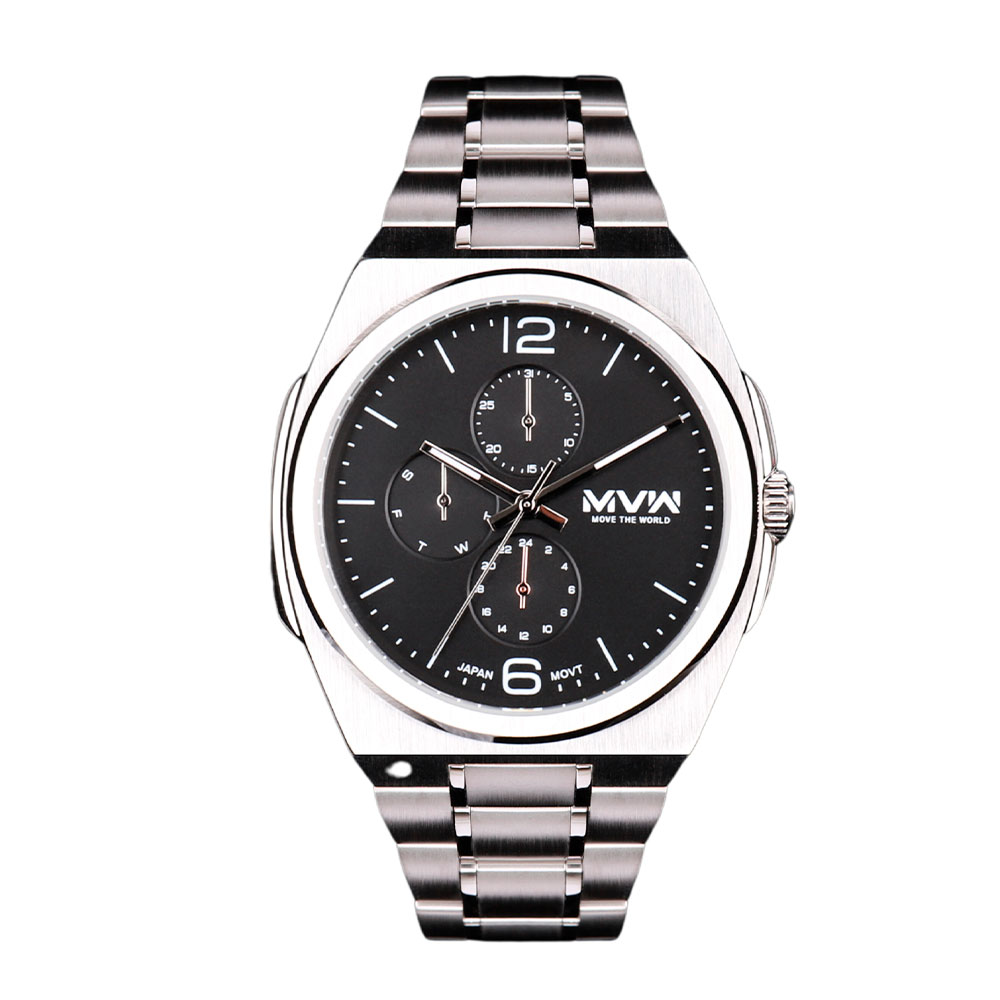 Đồng hồ MVW Glory 43 mm Nam MS087-02 Màu Bạc