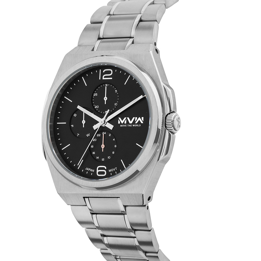 Đồng hồ MVW Glory 43 mm Nam MS087-02 Màu Bạc