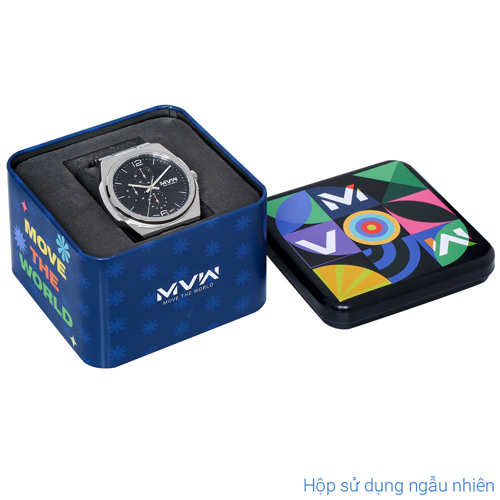 Đồng hồ MVW Glory 43 mm Nam MS087-02 Màu Bạc
