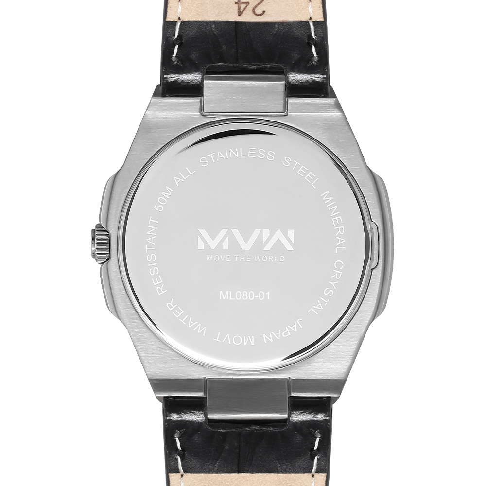 Đồng hồ MVW Glory 43 mm Nam ML080-01 Màu Đen