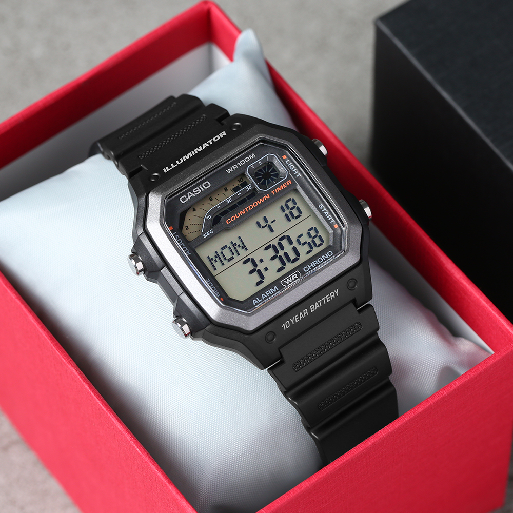 Đồng hồ Casio 42.1 mm Nam WS-1600H-1AVDF