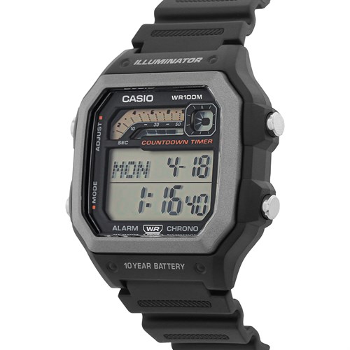 Đồng hồ Casio 42.1 mm Nam WS-1600H-1AVDF Màu Đen