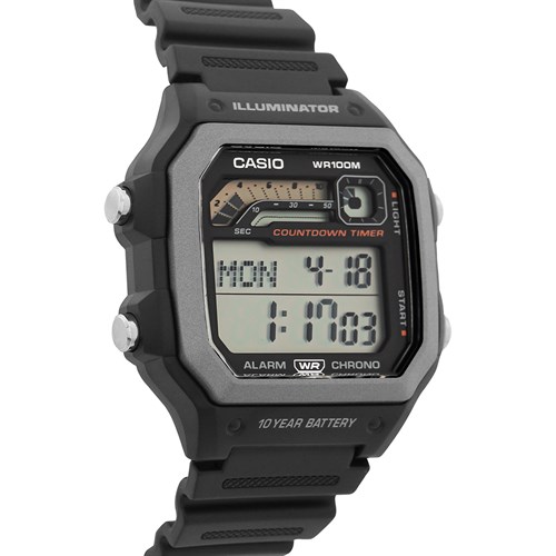 Đồng hồ Casio 42.1 mm Nam WS-1600H-1AVDF Màu Đen